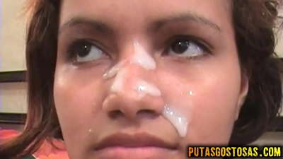 Цінка атрымлівае сперму на твар пасля анальнага сэксу